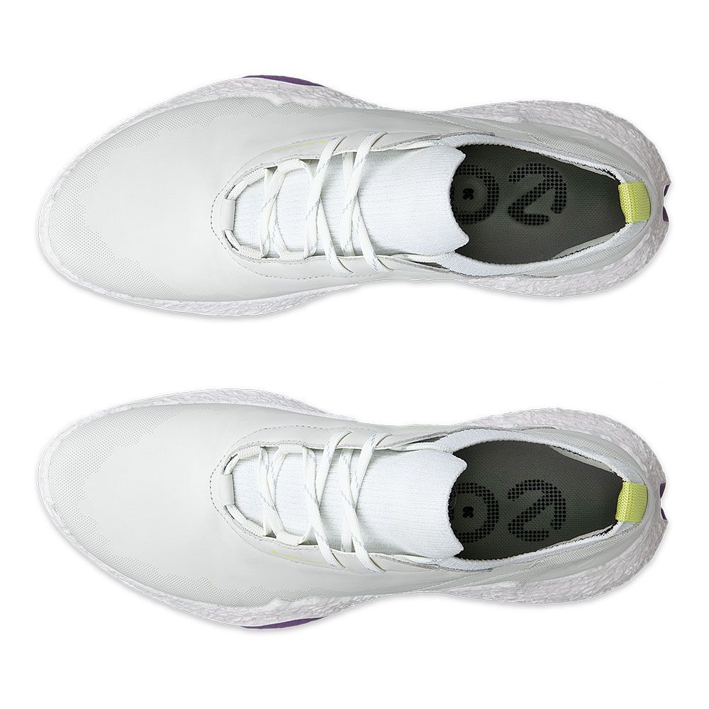 ECCO Ecco Womens H5 Leather Golf Shoes White Lavender