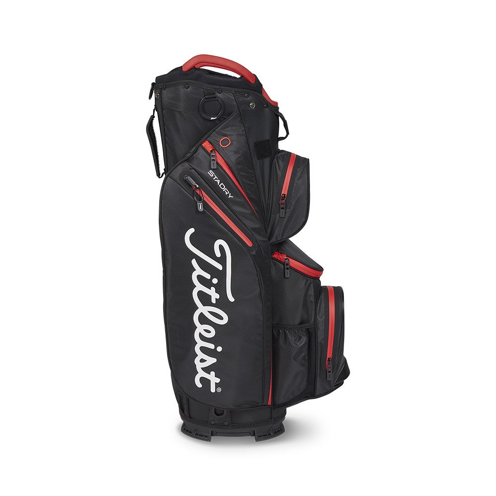 TITLEIST Titleist Cart 14 StaDry Golf Bag 23 - BLK/BLK/RED