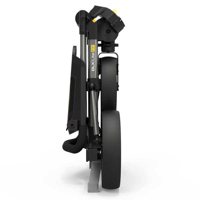 POWAKADDY Powakaddy DLX-Lite FF Push Cart - Gunmetal/Yellow