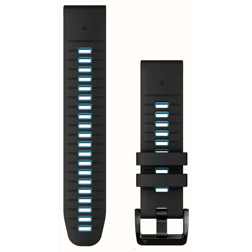 GARMIN Garmin QuickFit 22mm Watch Strap Black/Cirrus Blue Silicone