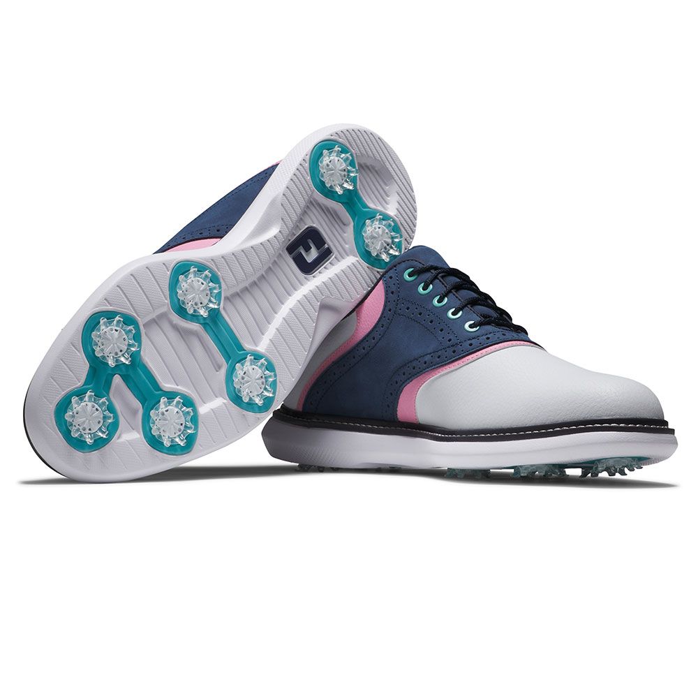 FOOTJOY Footjoy Traditions Limited Edition Golf Shoes White Pink 57959