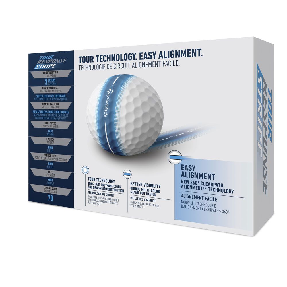 TAYLORMADE Taylormade Tour Response Stripe Blue Dozen Pack 2024