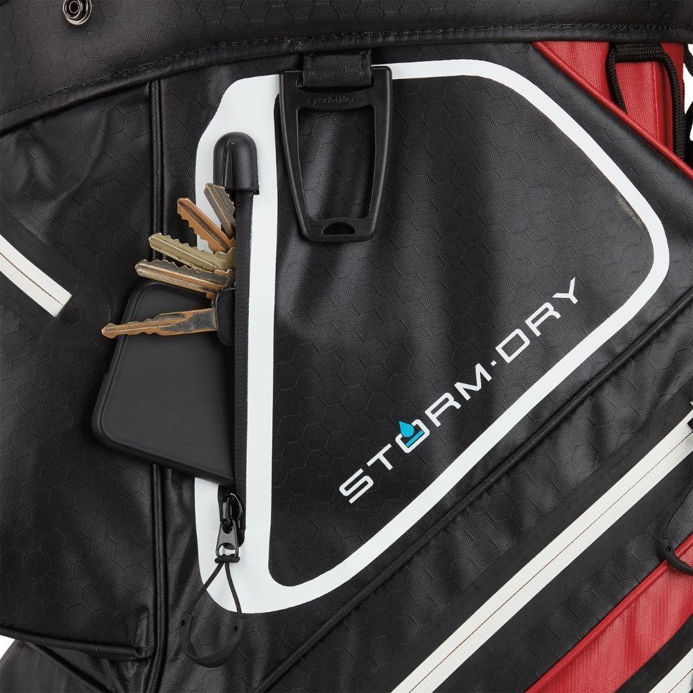 TAYLORMADE TaylorMade Storm Dry Waterproof Cart Bag - Red/Black