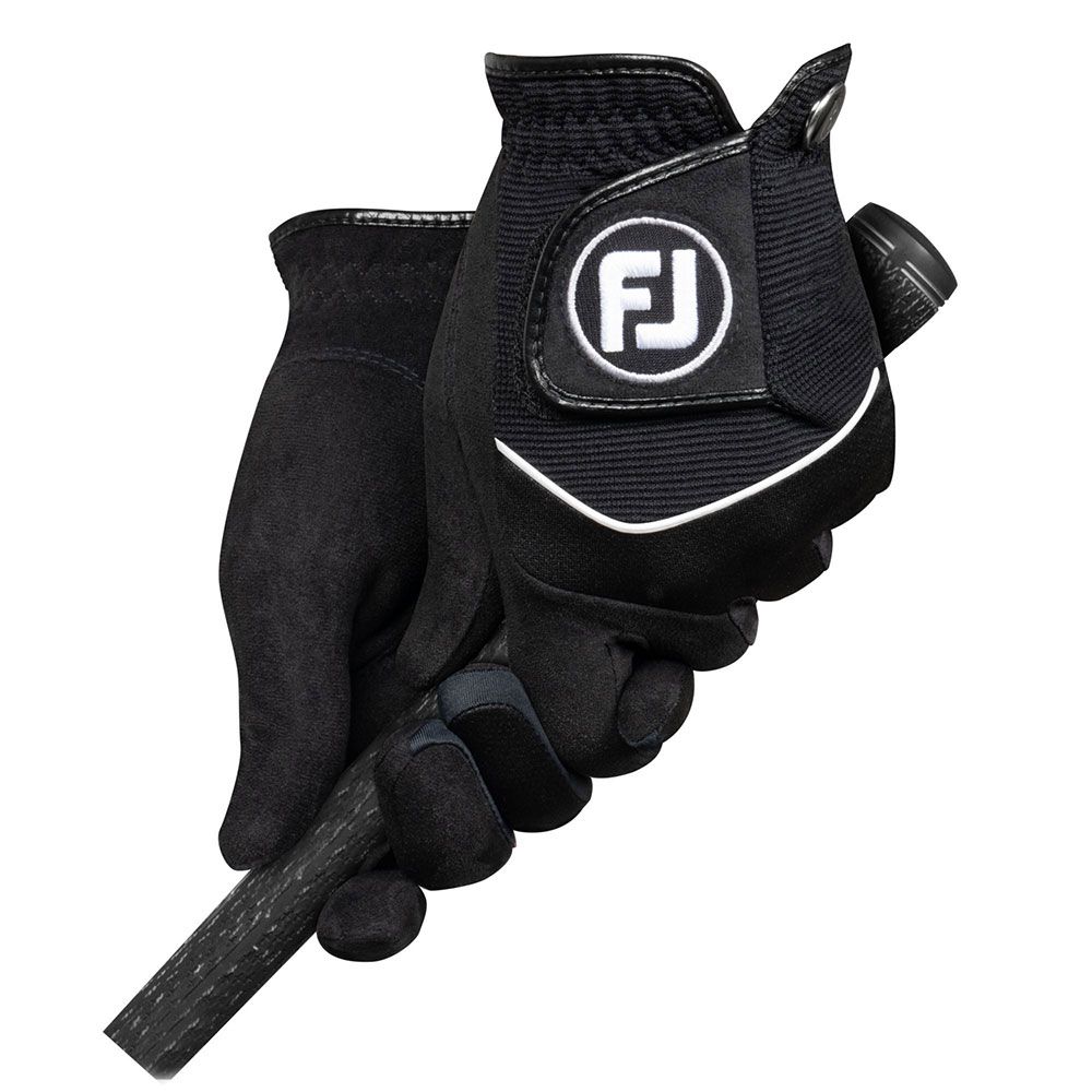 FOOTJOY FootJoy Mens RainGrip Black Pair of Gloves For the Right Handed Golfer 2024