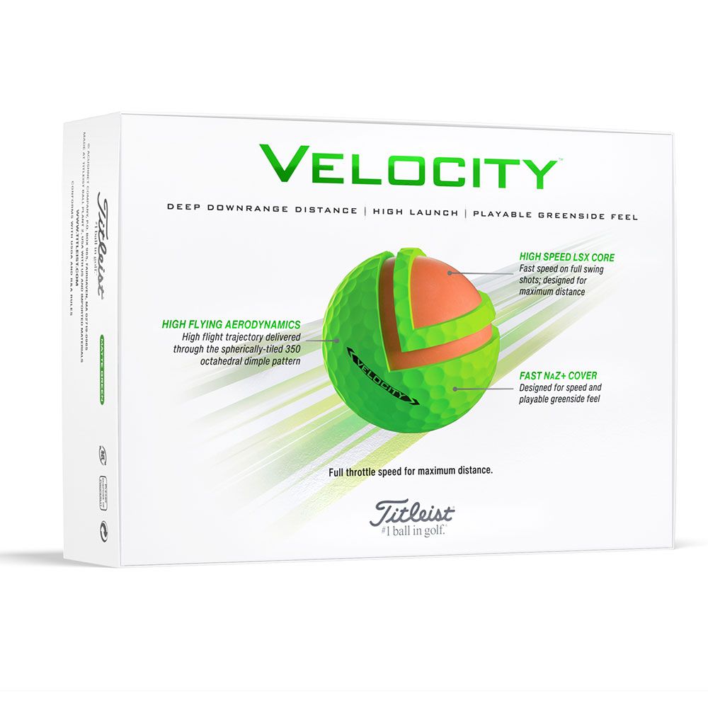 TITLEIST Titleist Velocity Green Golf Balls 2024