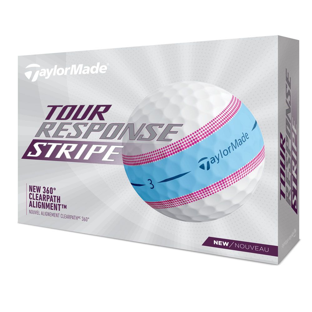 TAYLORMADE Taylormade Tour Response Stripe Blue Pink Dozen Pack 2024