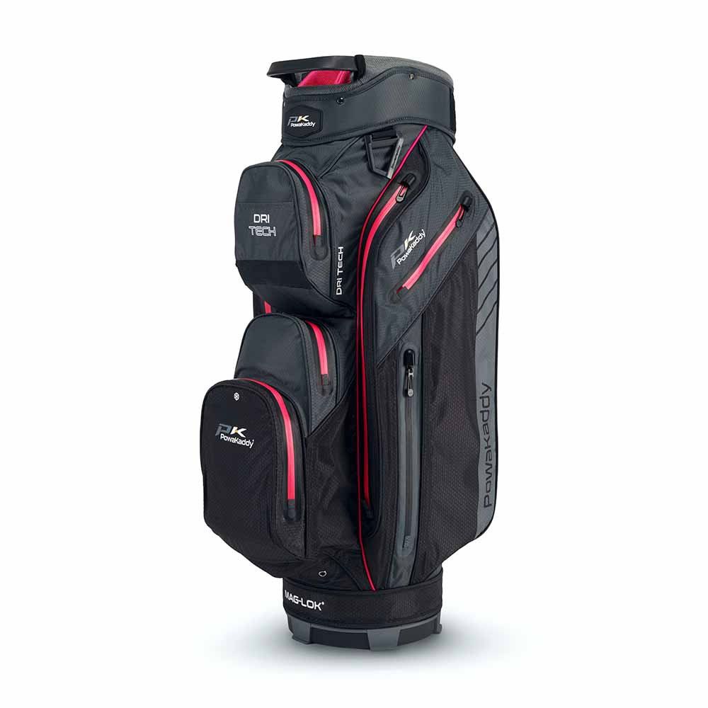 POWAKADDY PowaKaddy Dri Tech Cart Bag Black Gun Metal Pink