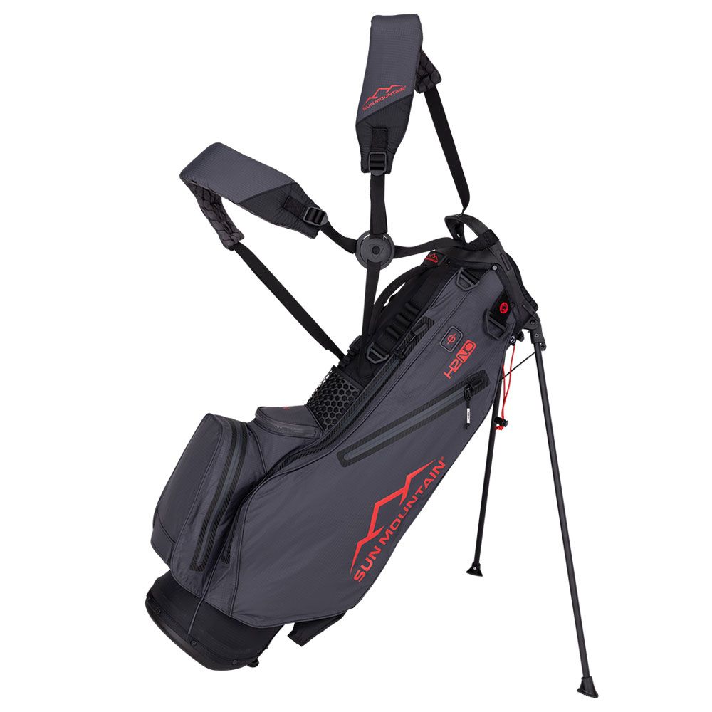 SUN MOUNTAIN Sun Mountain H2NO LiteSpeed 4-Way Stand Bag Black Steel Red