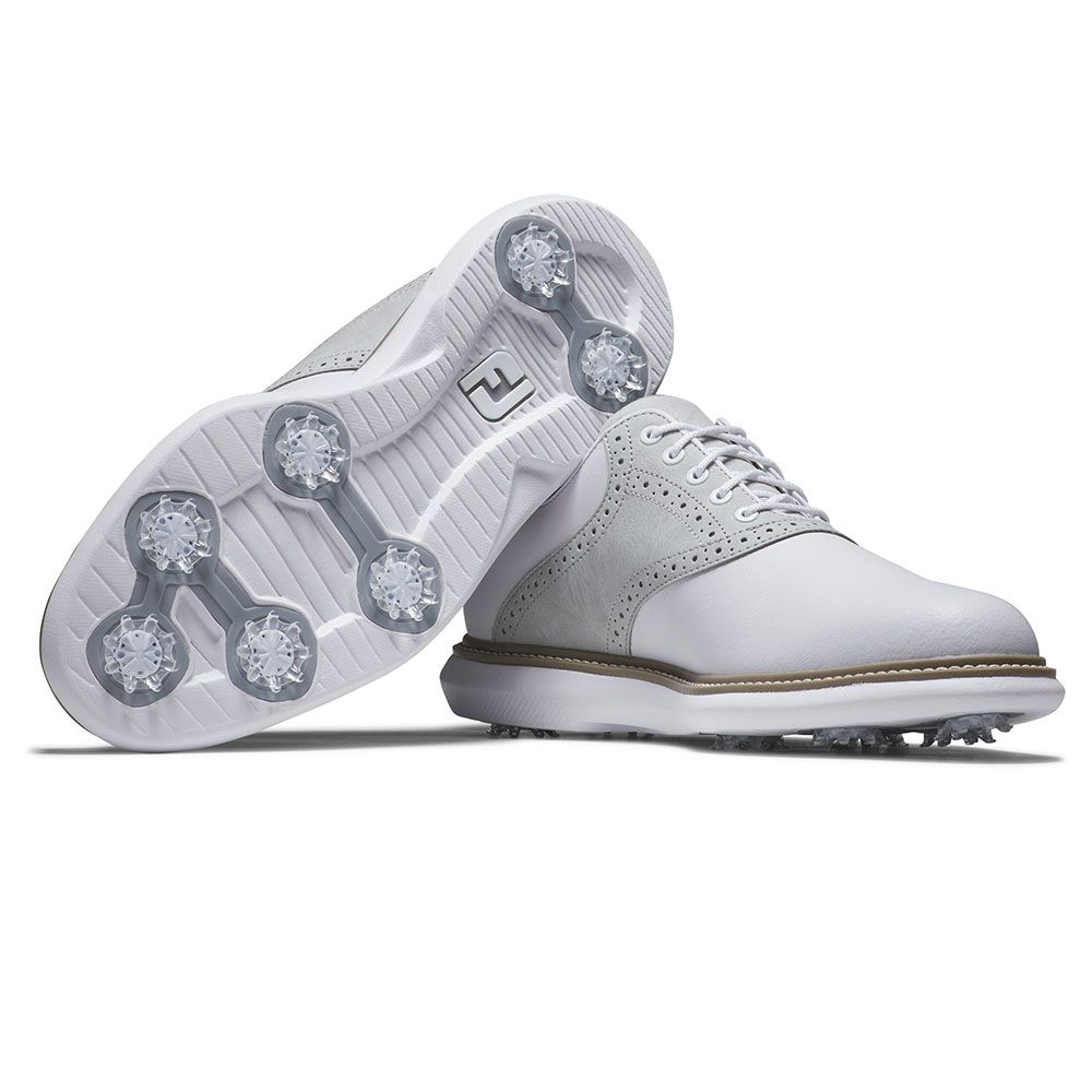 FOOTJOY Footjoy Traditions Golf Shoes White Grey 57957