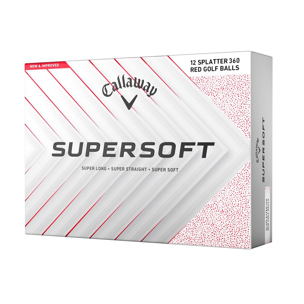 CALLAWAY Callaway Supersoft Red Splatter Dozen Golf Balls