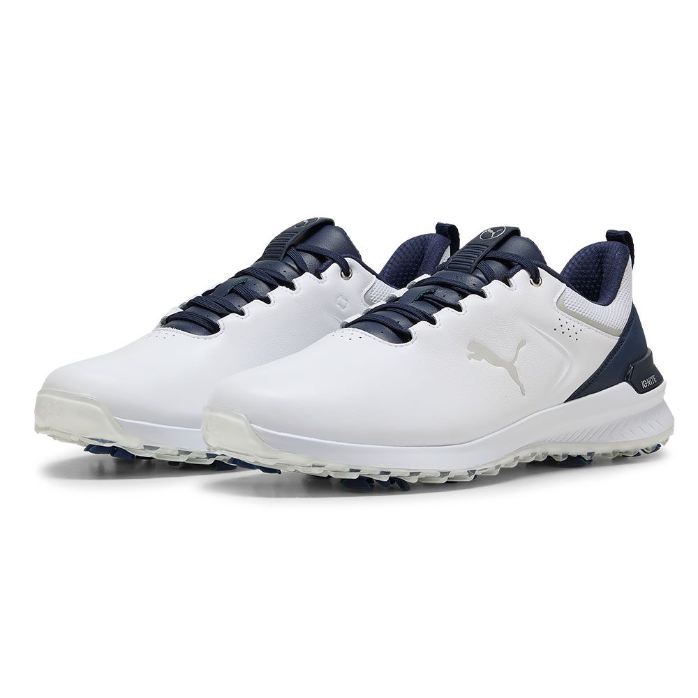 PUMA Puma IGNITE Innovate Leather Golf Shoes White Navy