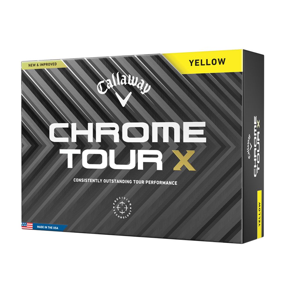 CALLAWAY Callaway Chrome Tour X Yellow Dozen Pack