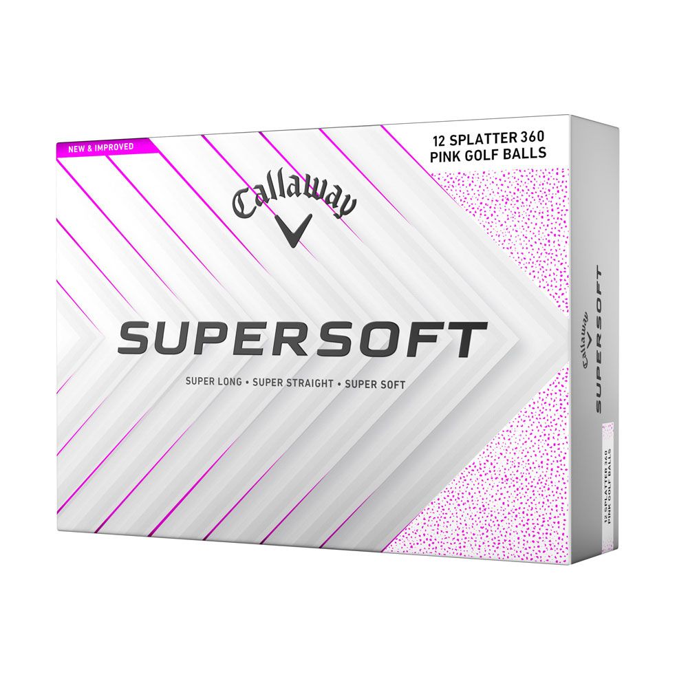 CALLAWAY Callaway Supersoft Pink Splatter Dozen Golf Balls