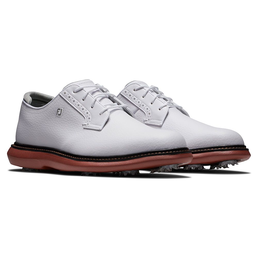 FOOTJOY Footjoy Traditions Blucher Golf Shoes White Brick 57946