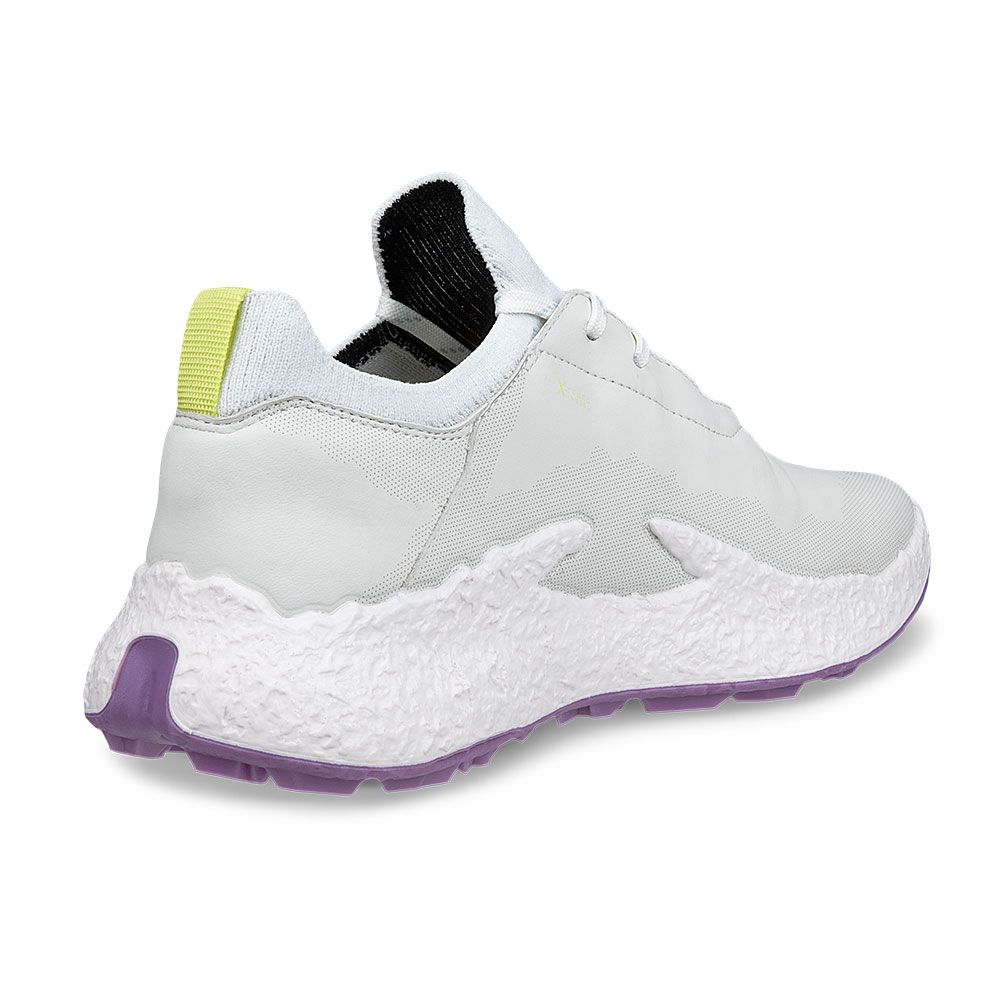 ECCO Ecco Womens H5 Leather Golf Shoes White Lavender