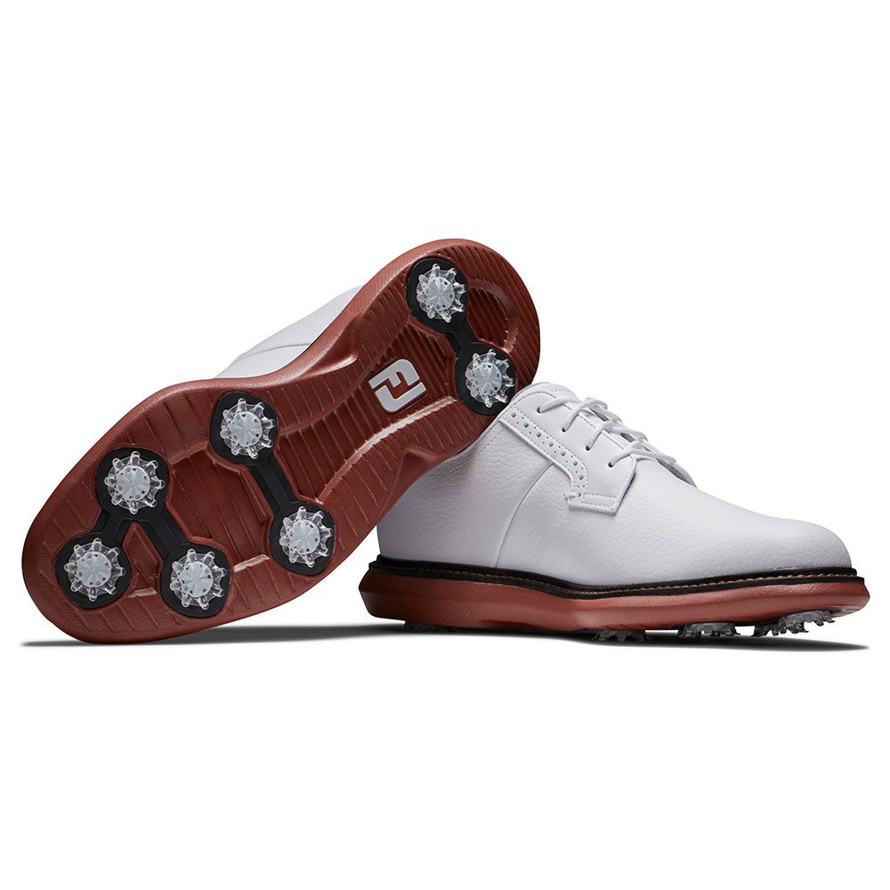 FOOTJOY Footjoy Traditions Blucher Golf Shoes White Brick 57946