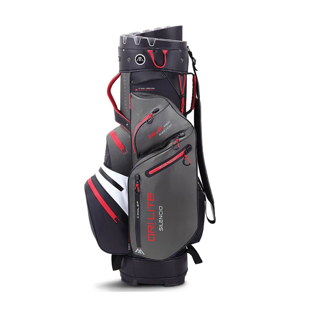 BIG MAX Big Max Dri Lite Silencio 2 Org Cart Bag Charcoal White Black Red