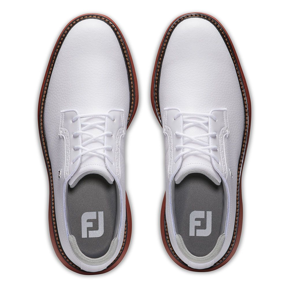 FOOTJOY Footjoy Traditions Blucher Golf Shoes White Brick 57946