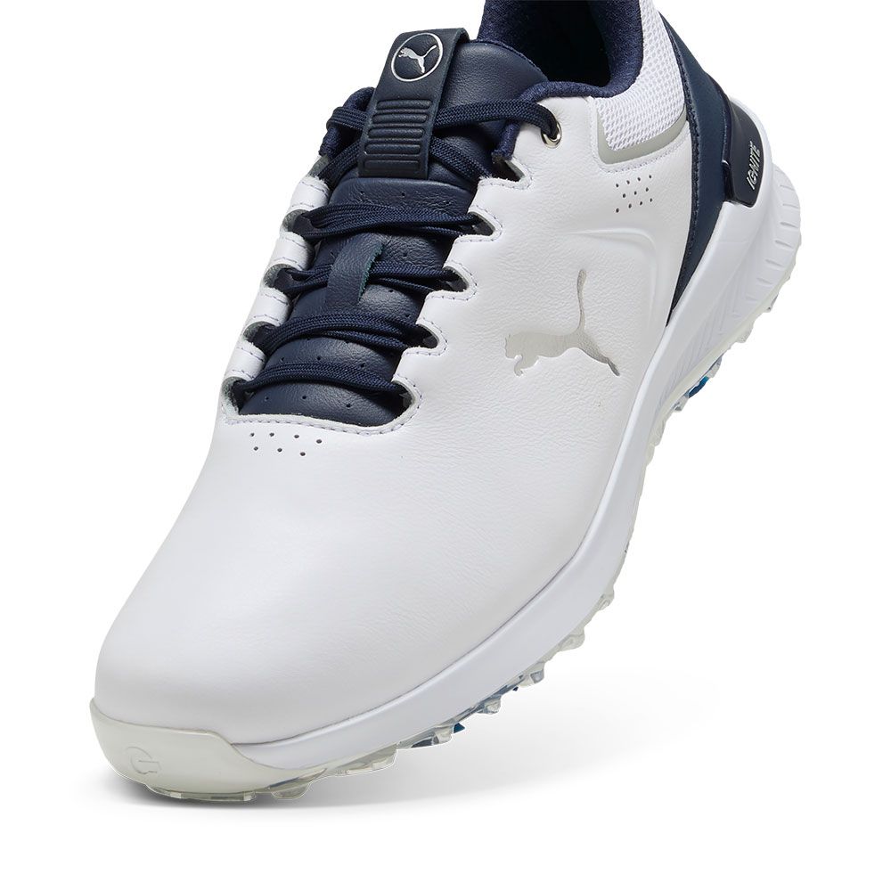 PUMA Puma IGNITE Innovate Leather Golf Shoes White Navy