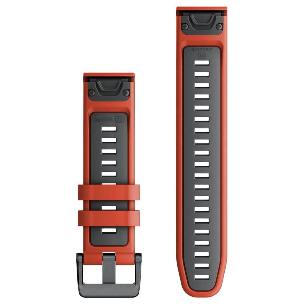 GARMIN Garmin QuickFit 22mm Watch Strap Flame Red/Graphite Silicone