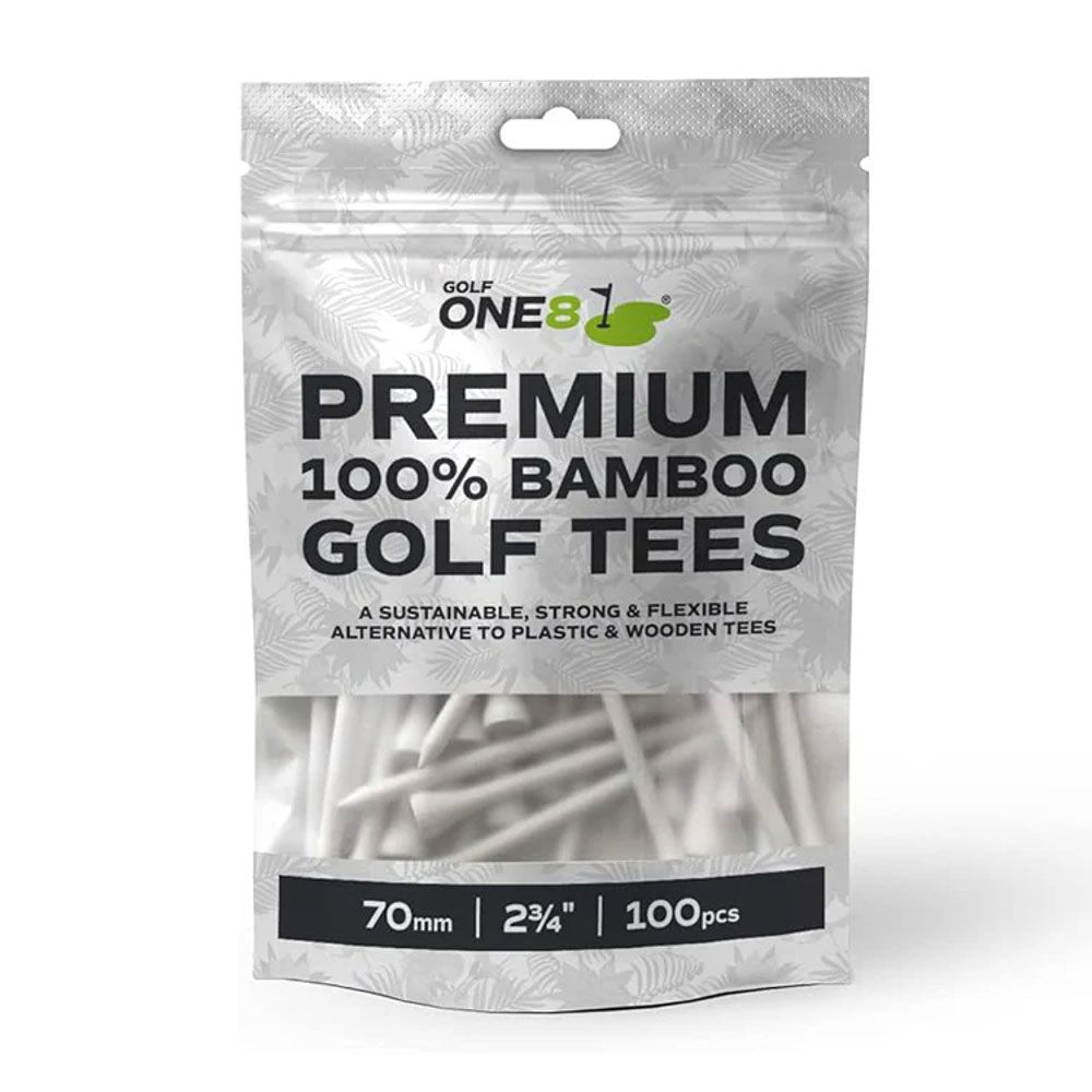 GOLF ONE8 Golf One8 Bamboo 70mm 100 Piece Tees White