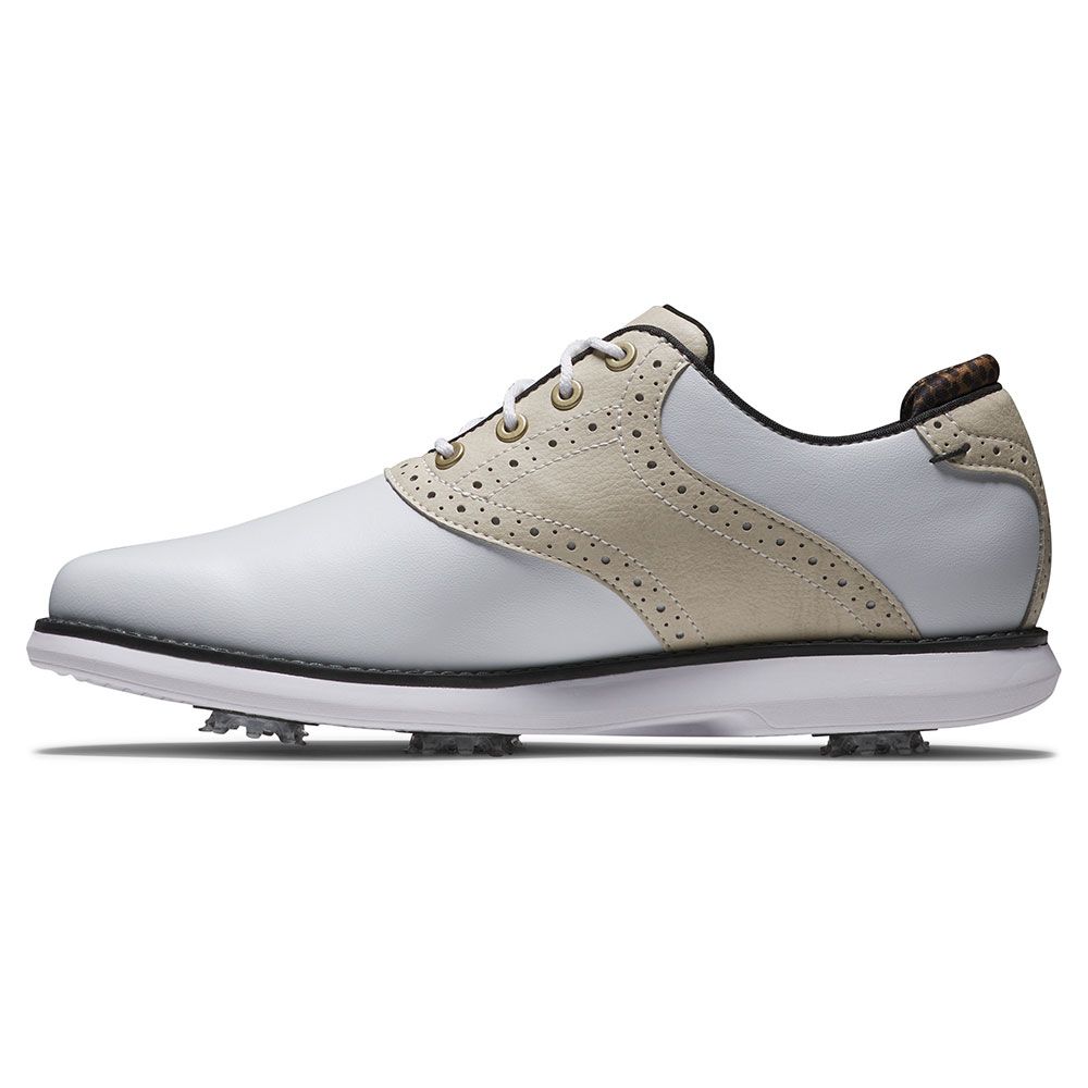 FOOTJOY Footjoy Traditions Womens Golf Shoes White Tan 97939