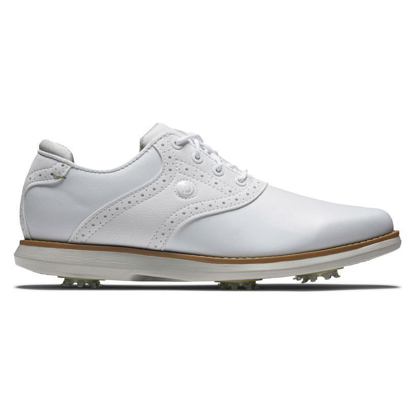 FOOTJOY Footjoy Ladies Traditions Golf Shoes - Wide Width White - 97906