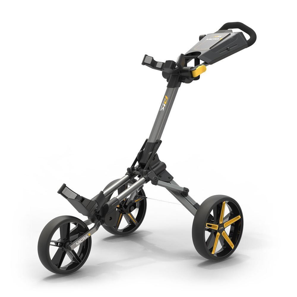 POWAKADDY Powakaddy Micra Push Cart Gunmetal/Yellow