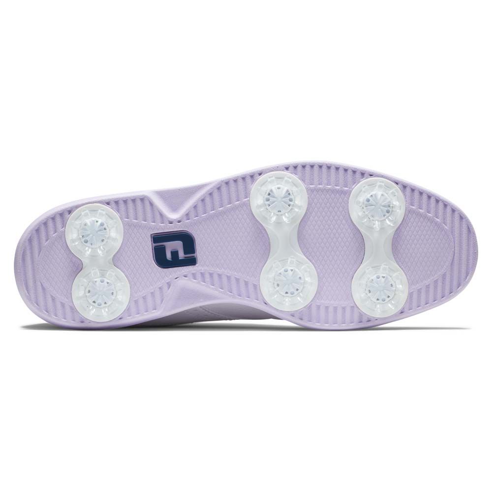 FOOTJOY Footjoy Ladies Traditions Golf Shoes White Purple 97930