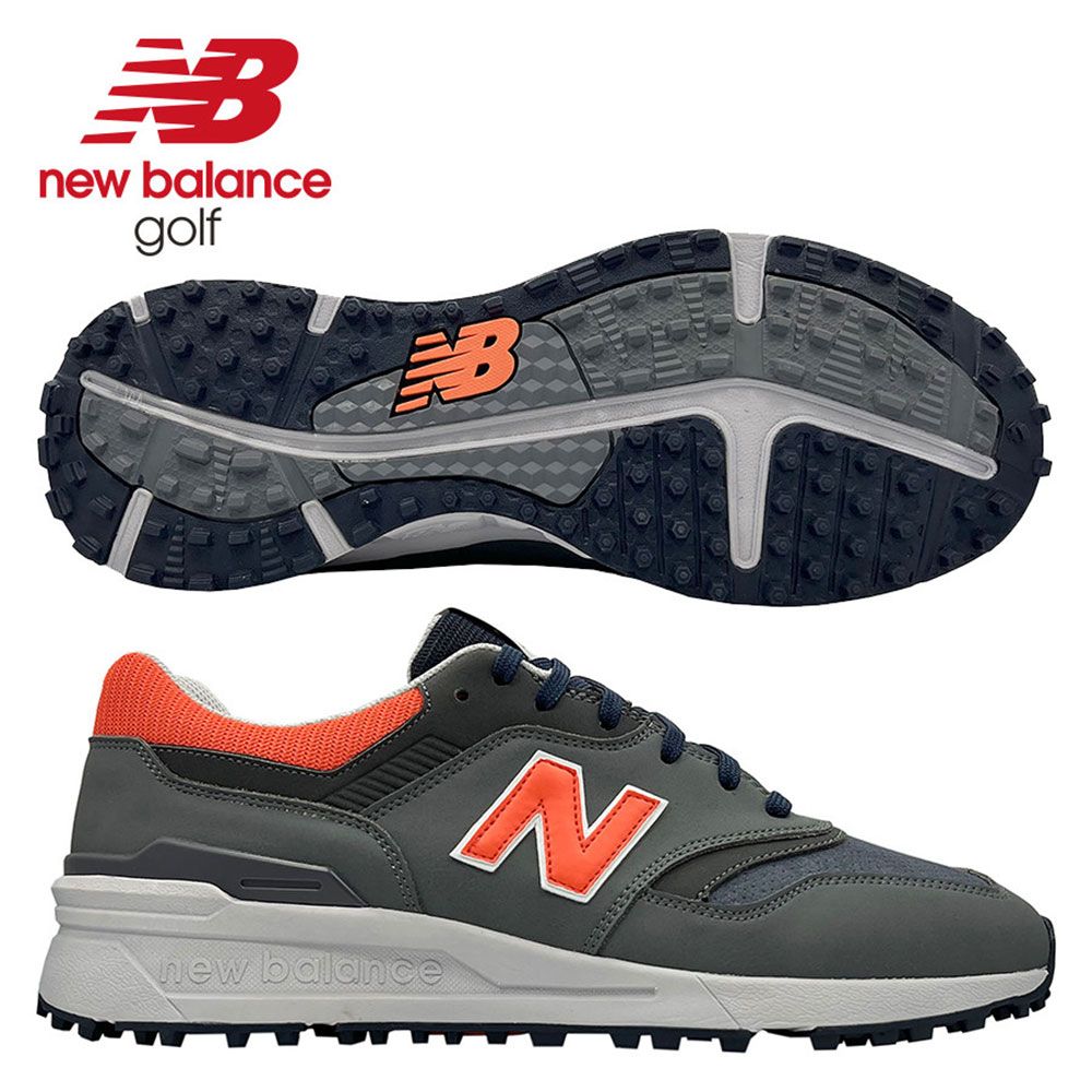 NEW BALANCE New Balance 997 SL Golf Shoes Grey Orange MG997S