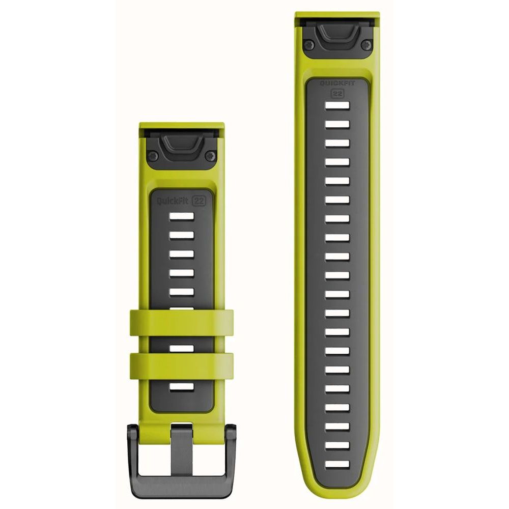 GARMIN Garmin QuickFit 22mm Watch Strap Electric Lime/Graphite Silicone