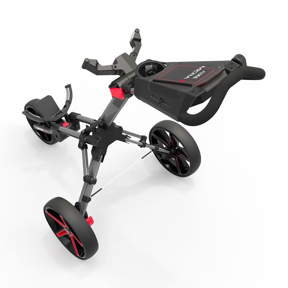 POWAKADDY Powakaddy Micra Push Cart Gunmetal/Red