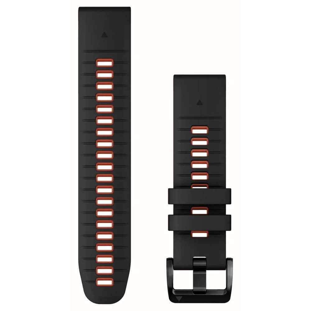 GARMIN Garmin QuickFit 22mm Watch Strap Black/Flame Red Silicone