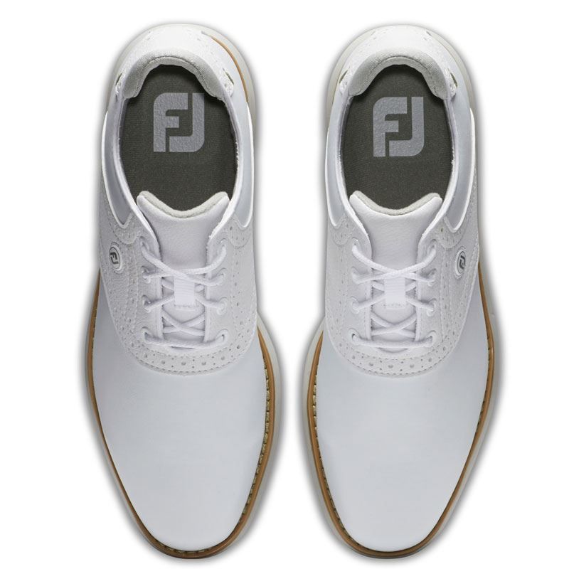 FOOTJOY Footjoy Ladies Traditions Golf Shoes - Wide Width White - 97906