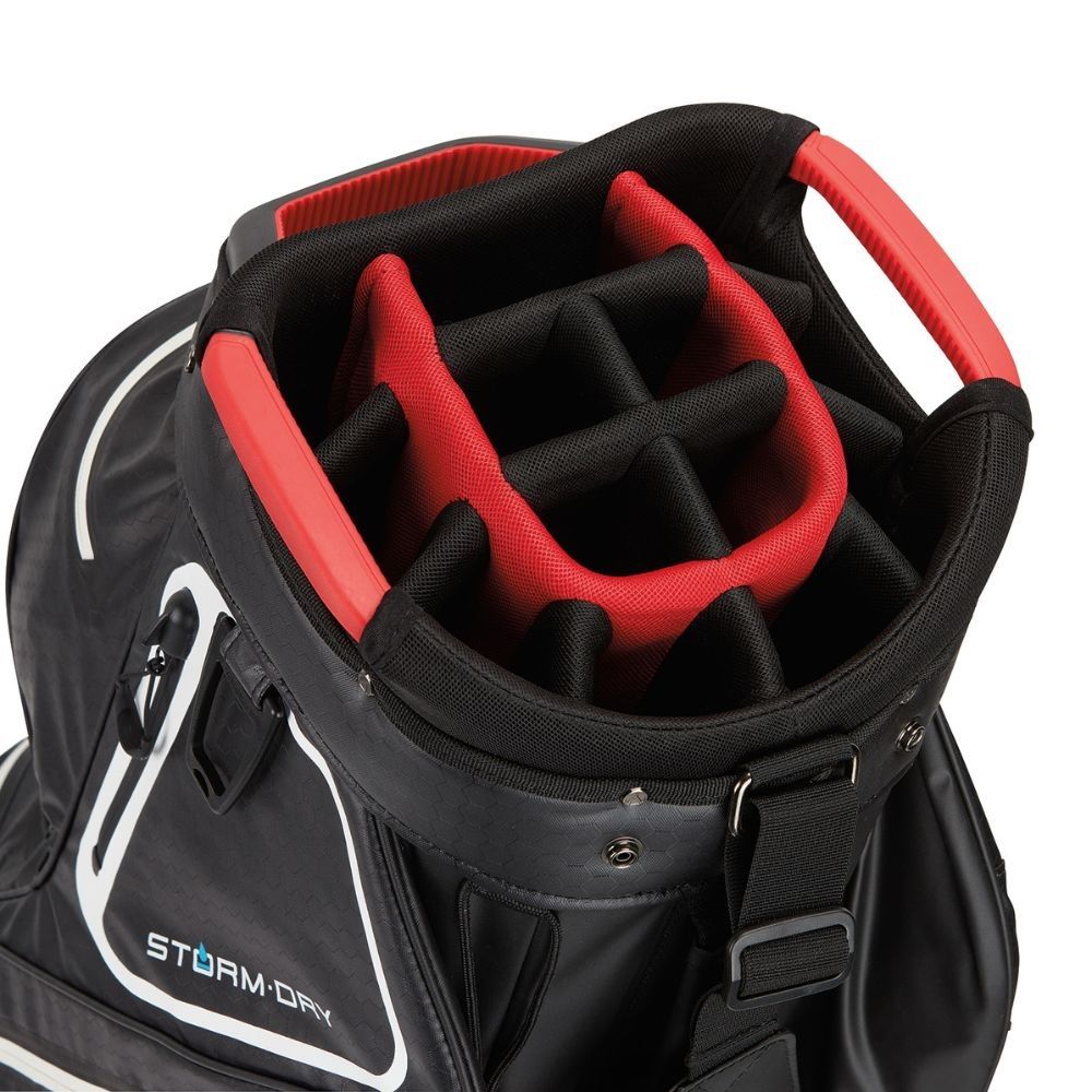 TAYLORMADE TaylorMade Storm Dry Waterproof Cart Bag - BLK/WHT/RED