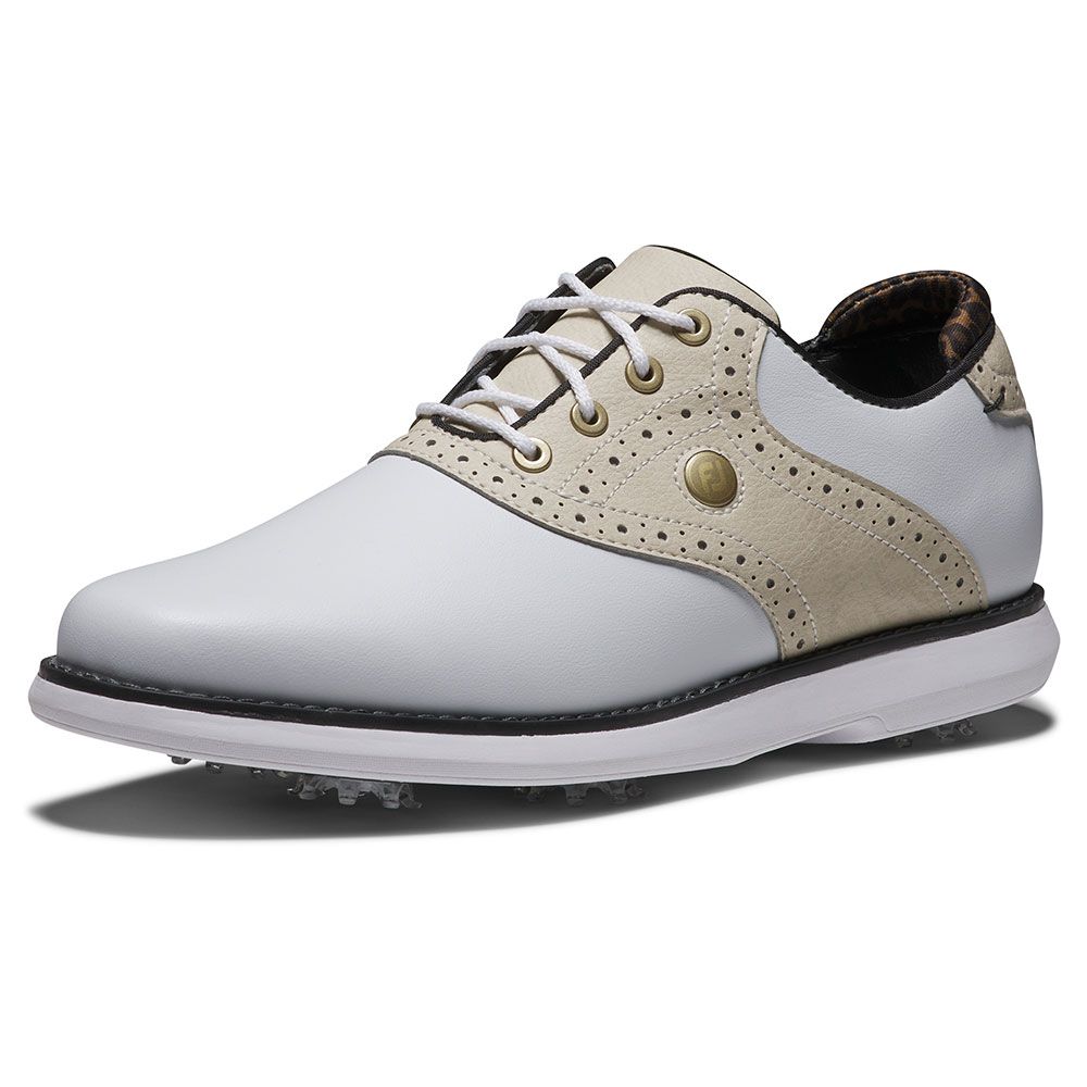 FOOTJOY Footjoy Traditions Womens Golf Shoes White Tan 97939