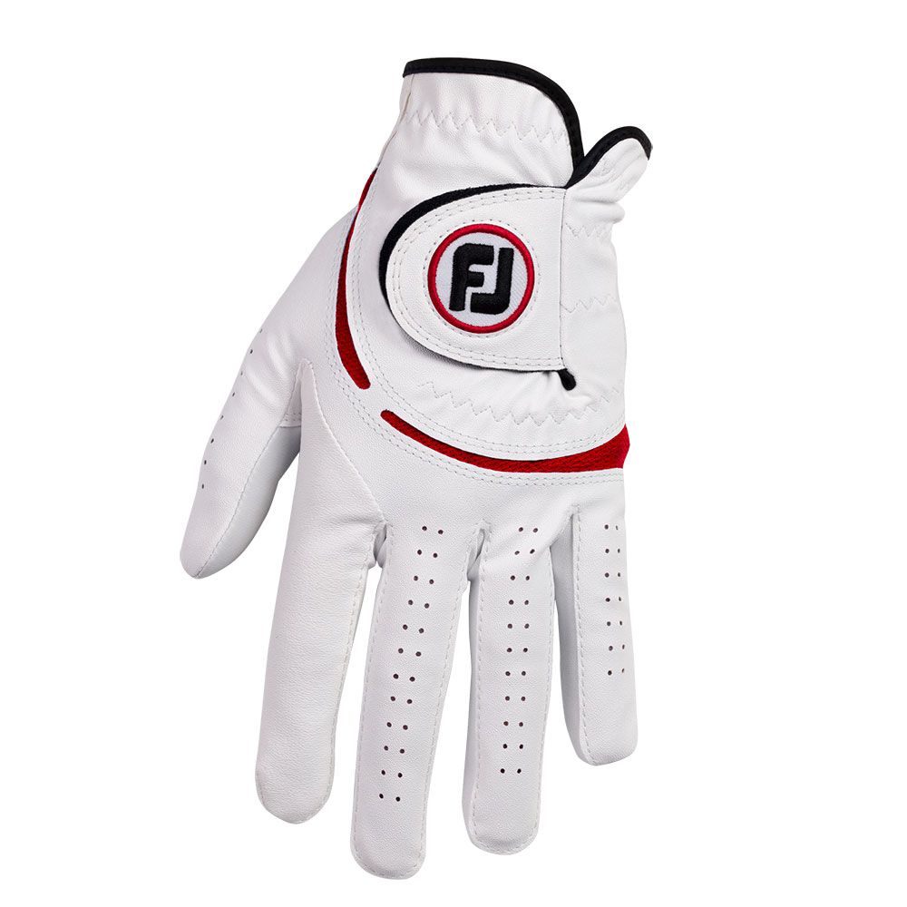 FOOTJOY FootJoy WeatherSof Glove White Red For the Right Handed Golfer