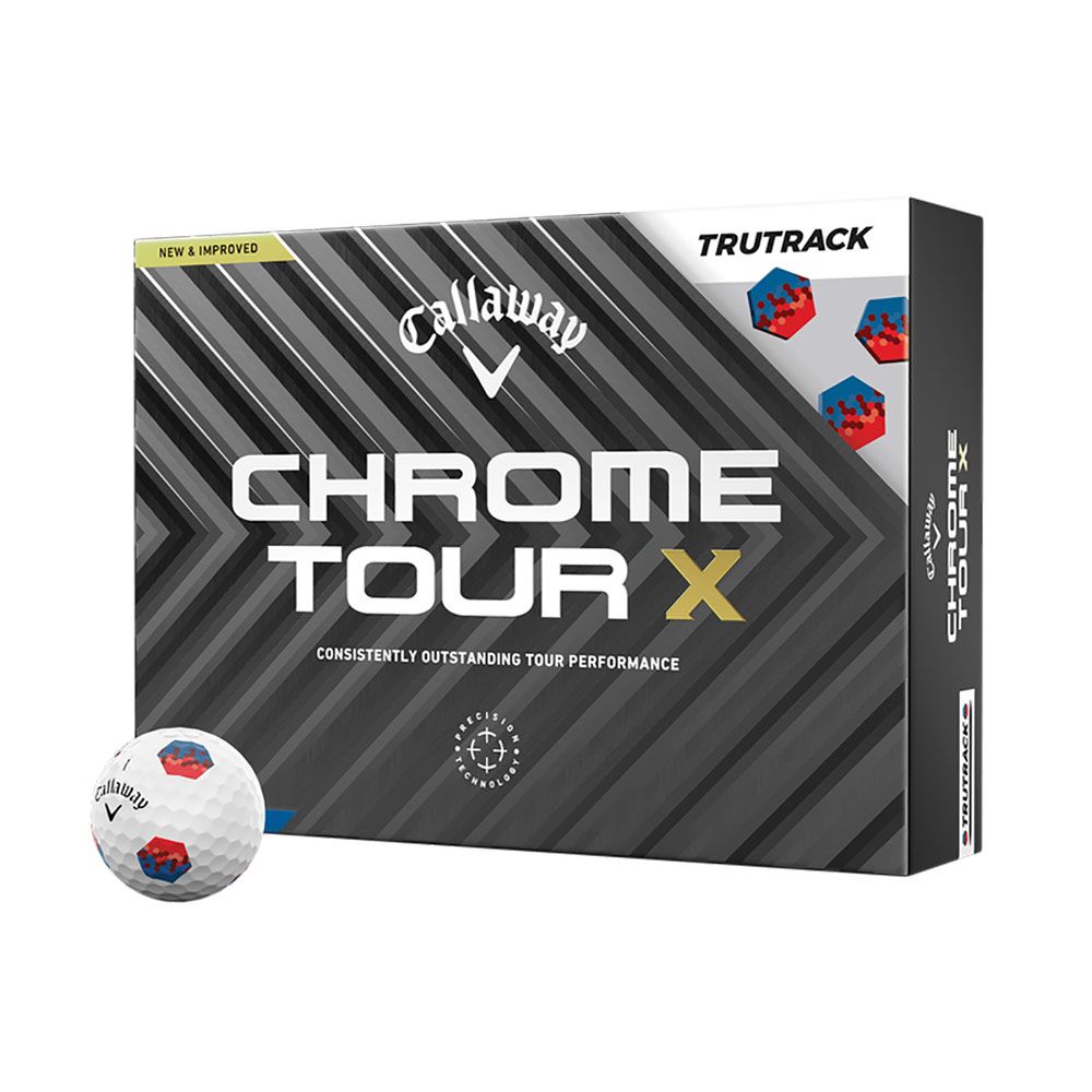 CALLAWAY Callaway Chrome Tour X TruTrack Blue Red Dozen Pack