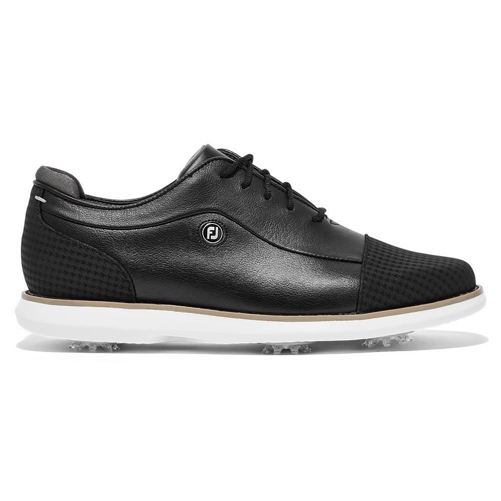 FOOTJOY Footjoy Ladies Traditions Golf Shoes - Medium Width Black 97917