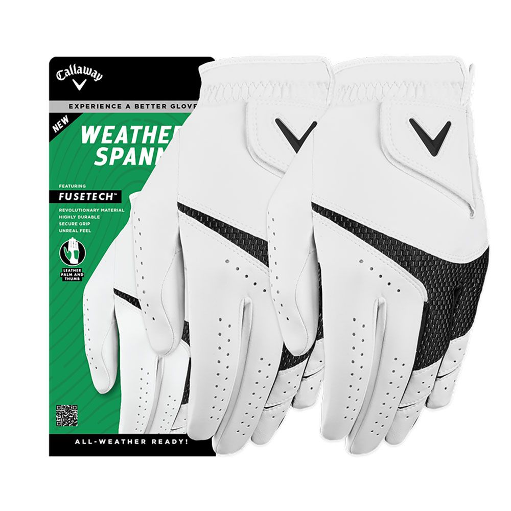 CALLAWAY Callaway Weather Spann 2pk Left Handed Glove for the Right Handed Player