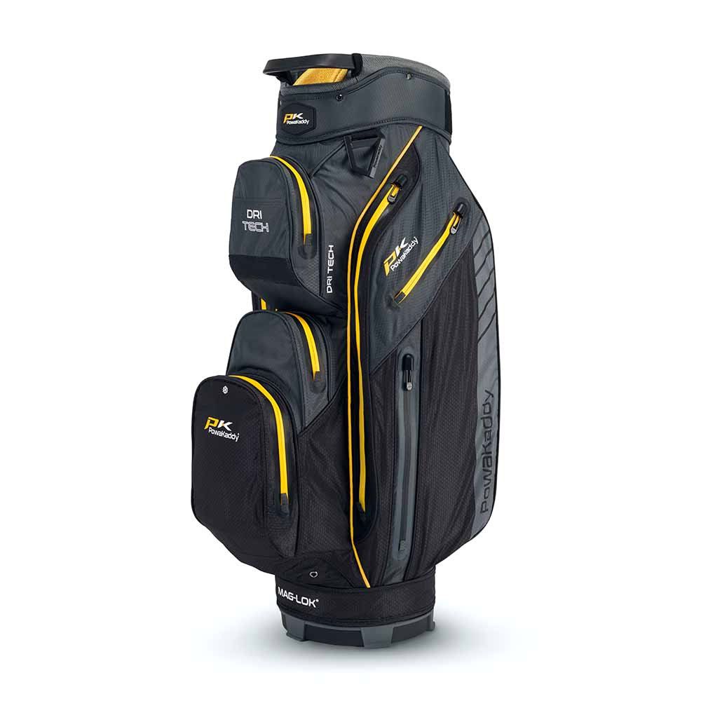 POWAKADDY PowaKaddy Dri Tech Cart Bag Black Gun Metal Yellow 2024