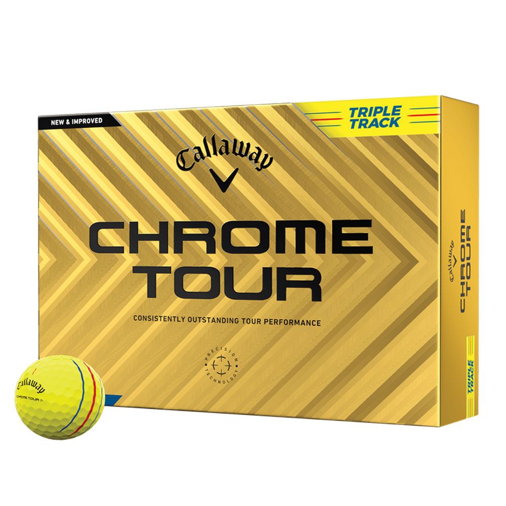 CALLAWAY Callaway Chrome Tour Triple Track Yellow Dozen Pack