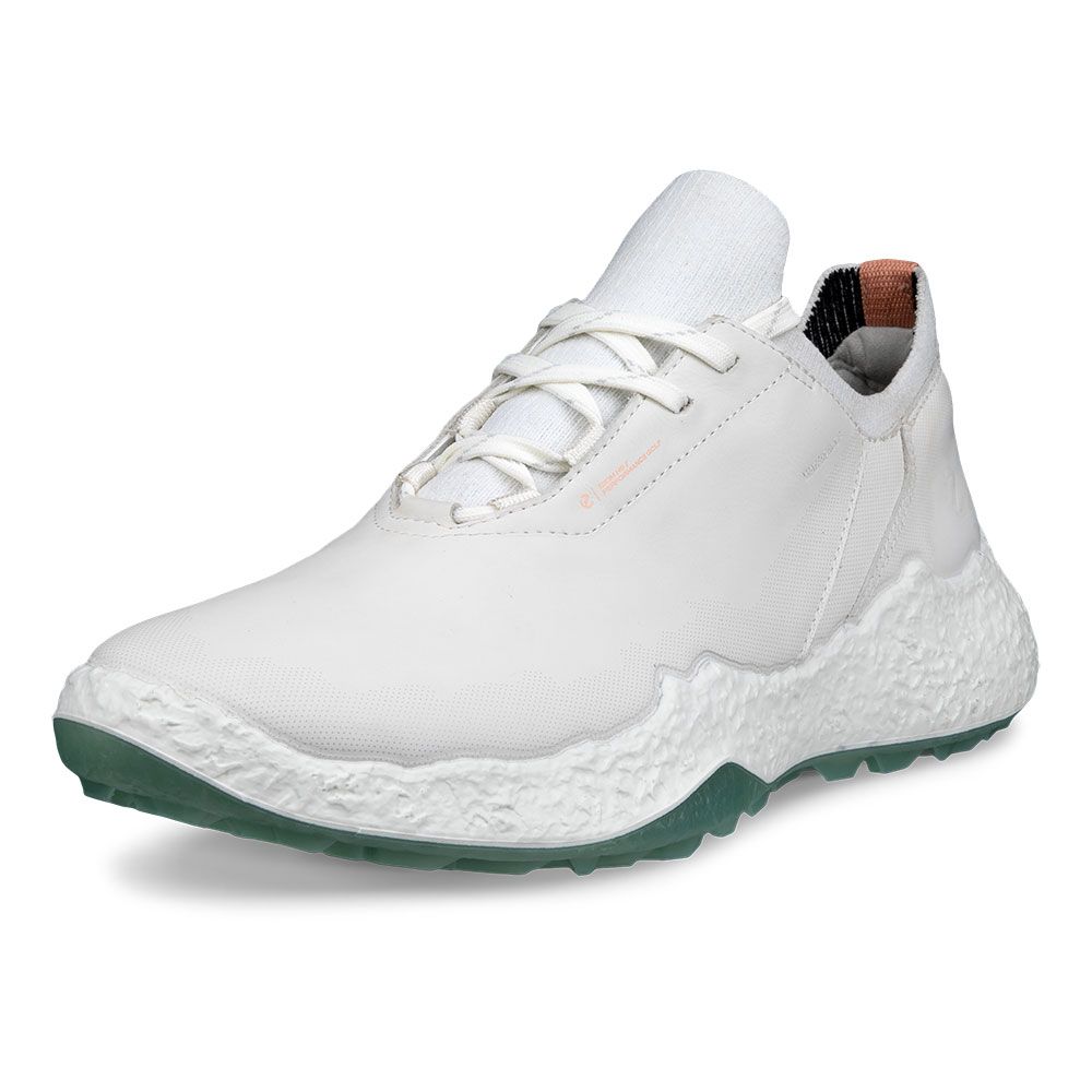 ECCO Ecco Womens H5 Leather Golf Shoes White Green