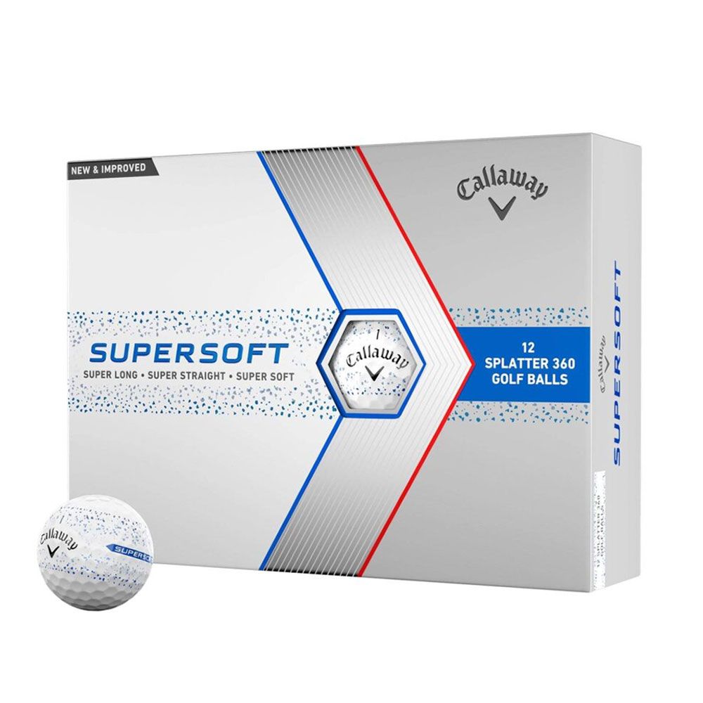 CALLAWAY Callaway Supersoft 2024 Blue Splatter Dozen Golf Balls