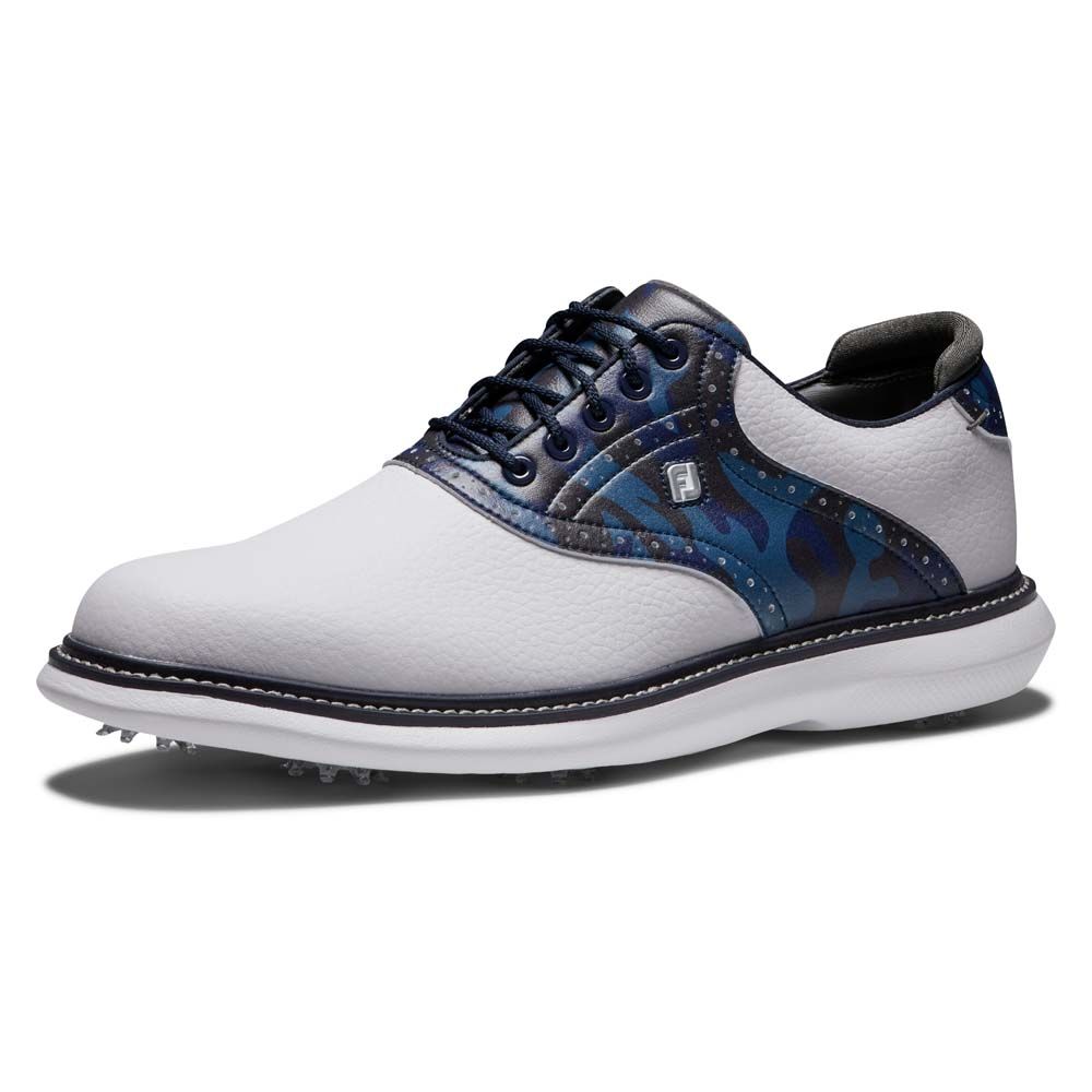 FOOTJOY Footjoy Traditions Golf Shoes White Navy Multi 57945