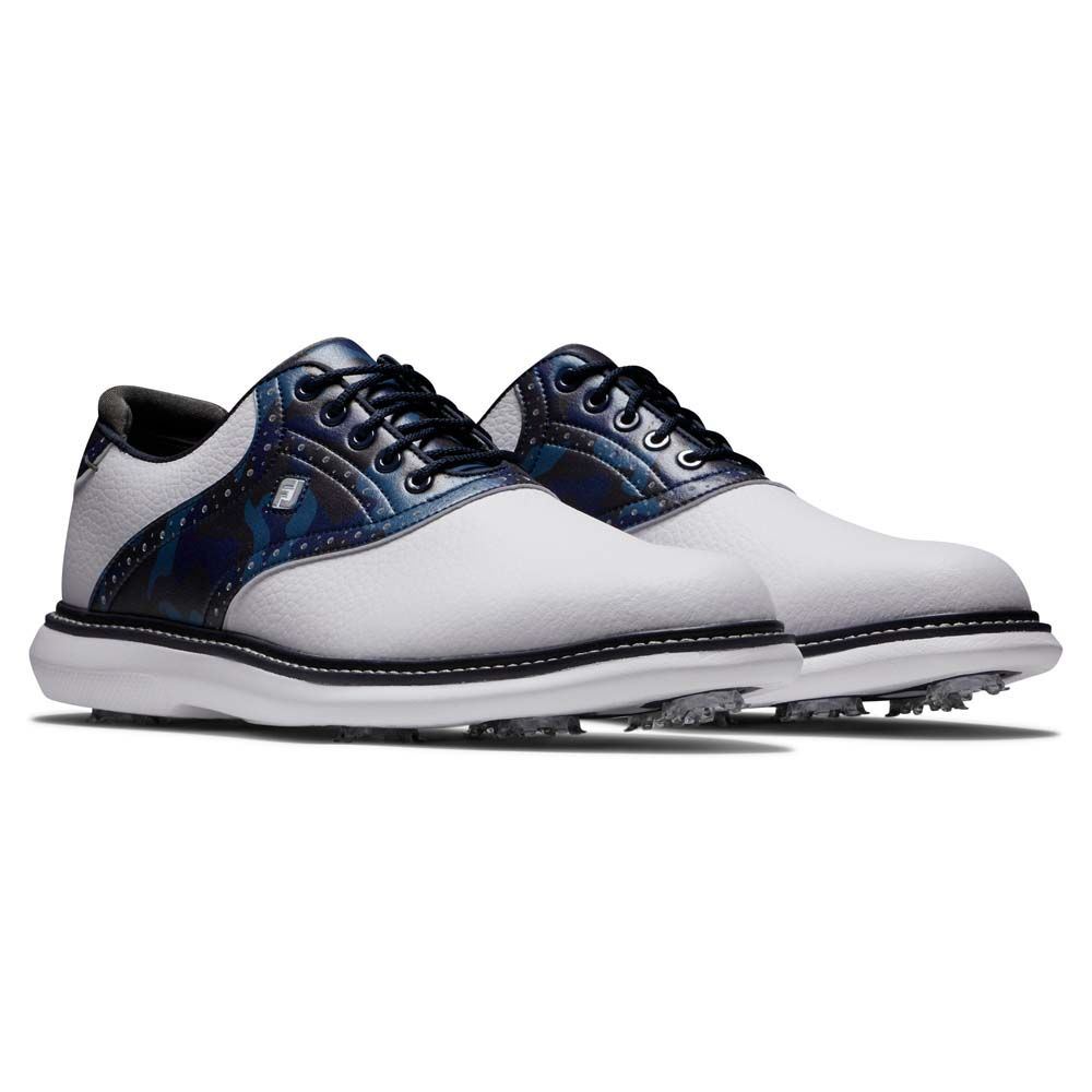 FOOTJOY Footjoy Traditions Golf Shoes White Navy Multi 57945