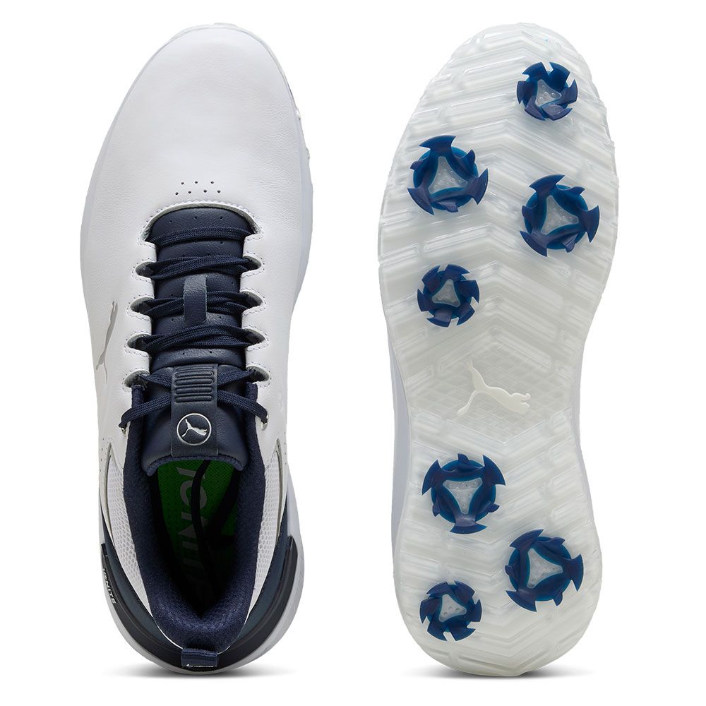 PUMA Puma IGNITE Innovate Leather Golf Shoes White Navy