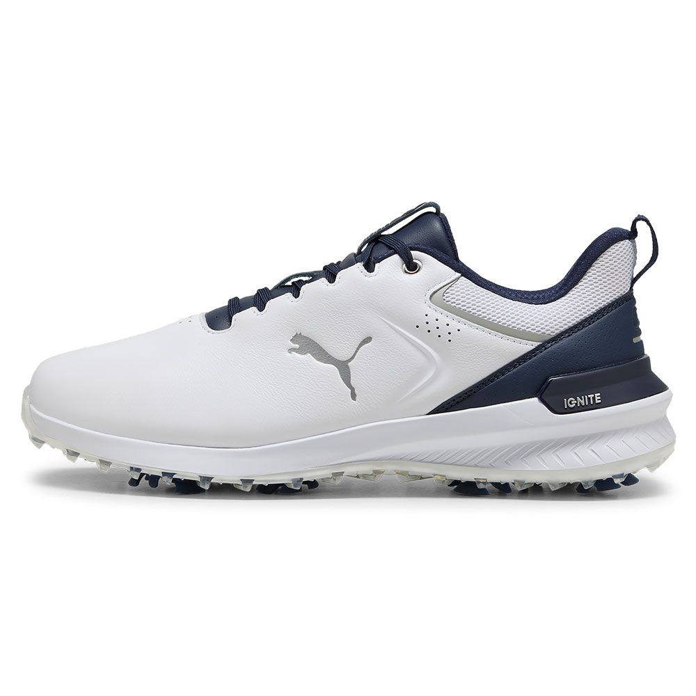 PUMA Puma IGNITE Innovate Leather Golf Shoes White Navy