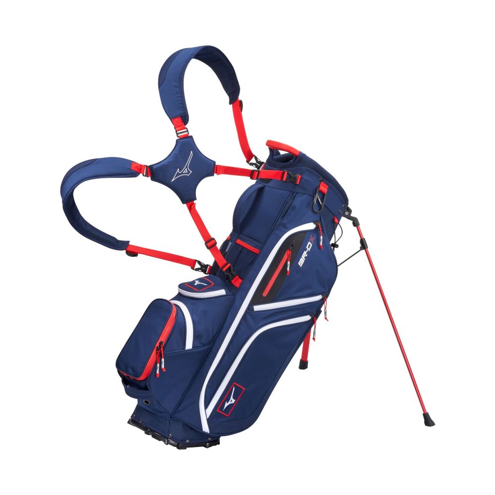 MIZUNO Mizuno BR-DX Stand Bag Navy Red