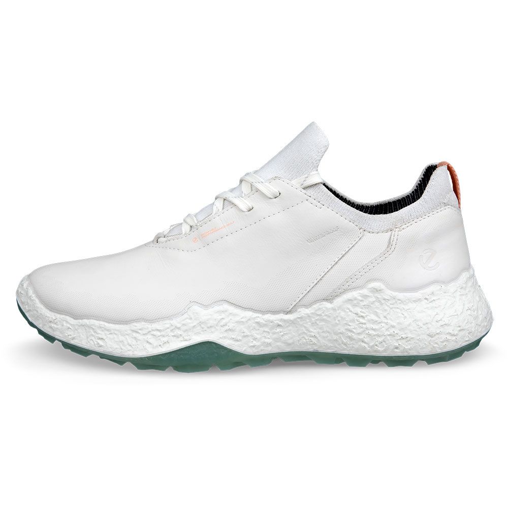 ECCO Ecco Womens H5 Leather Golf Shoes White Green